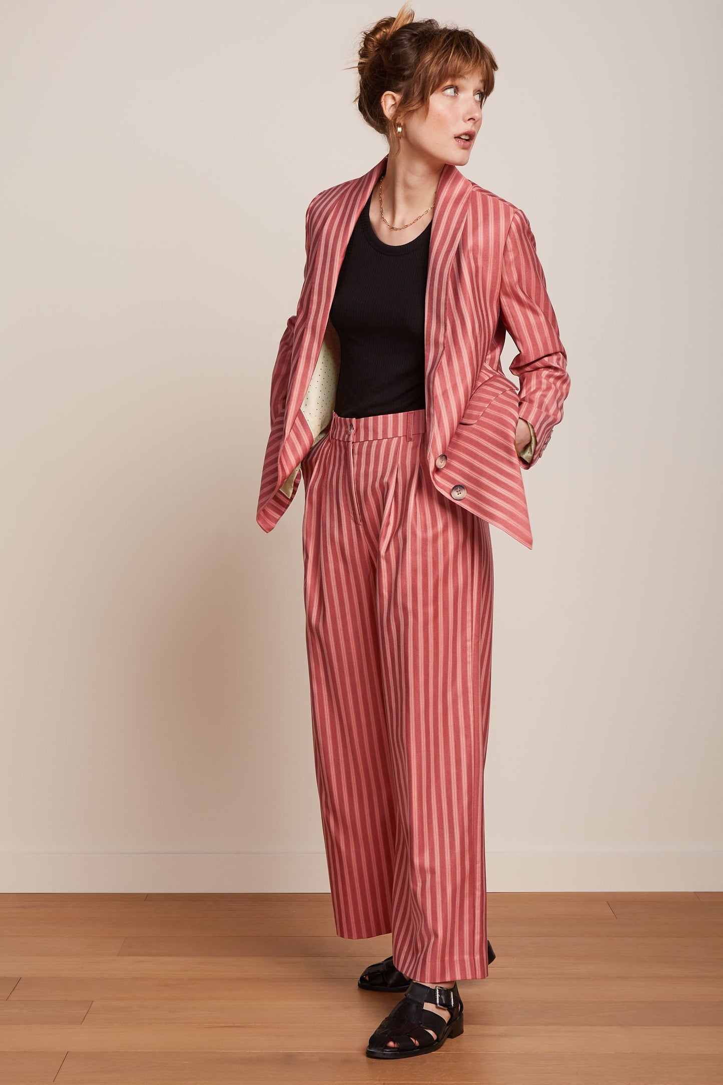 Fintan Cropped Buxur Vice Stripe