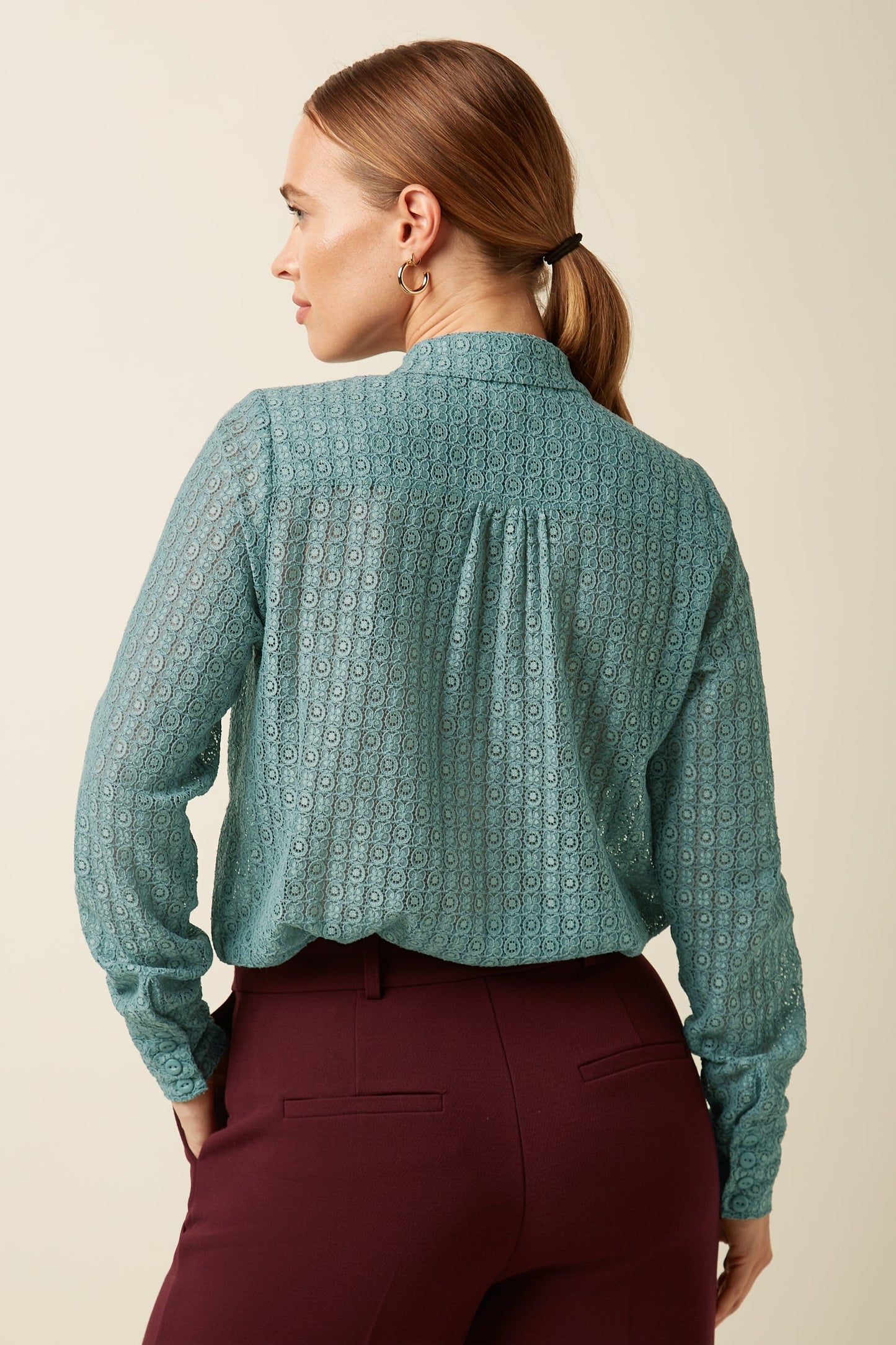 Elia Blússa Branco Lace