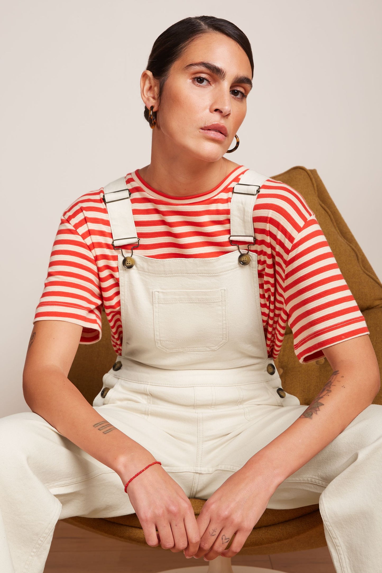 Salopette Retro Denim Smekkbuxur