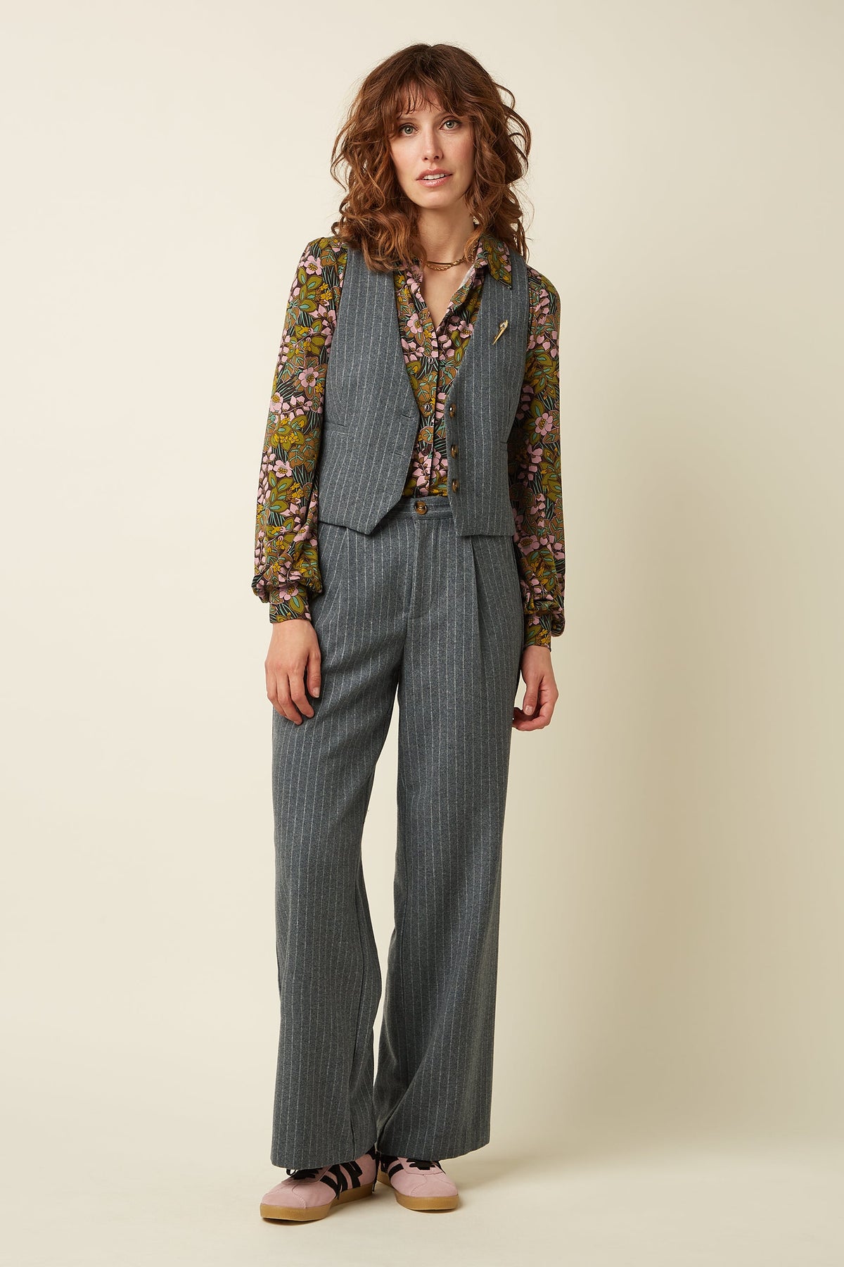 Brando Stripe Ullardrakt /með vesti