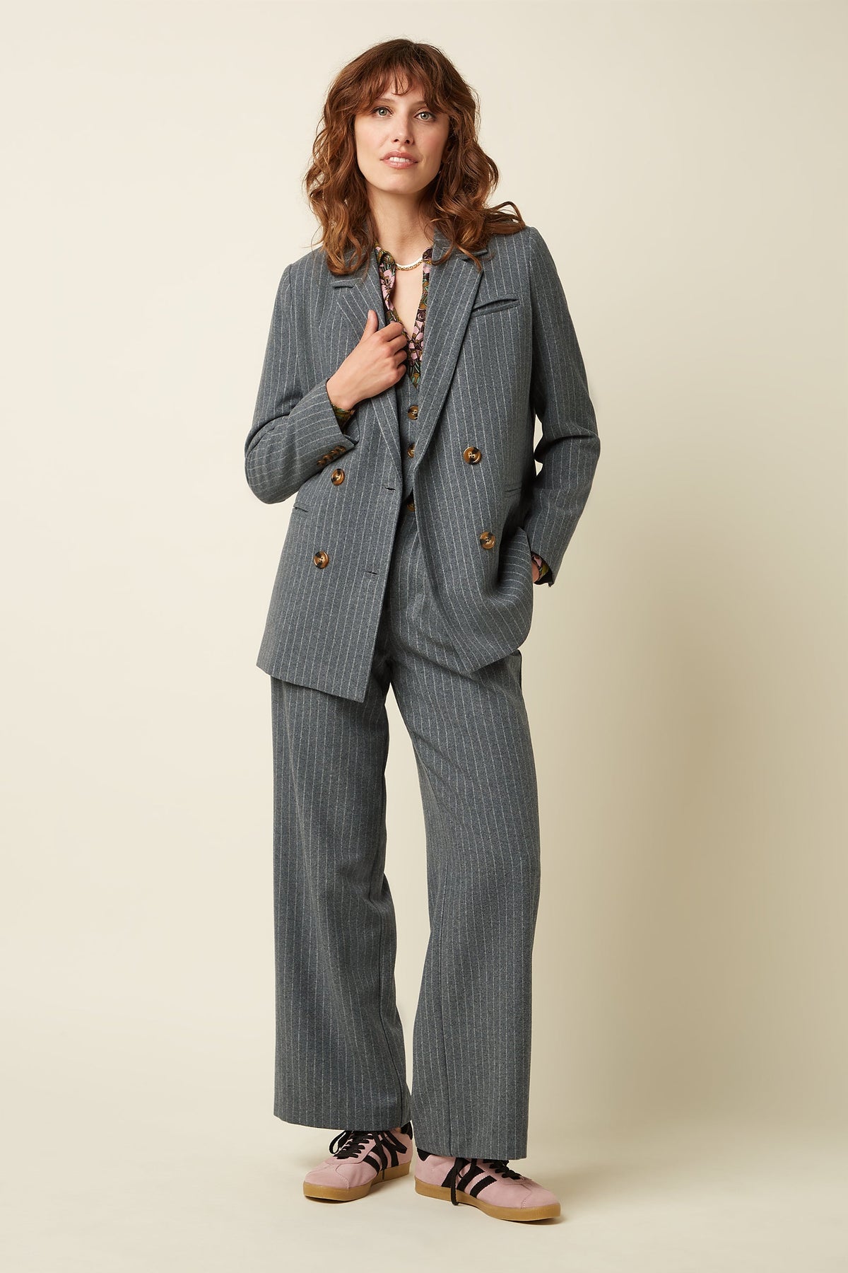 Brando Stripe Ullardrakt /með vesti