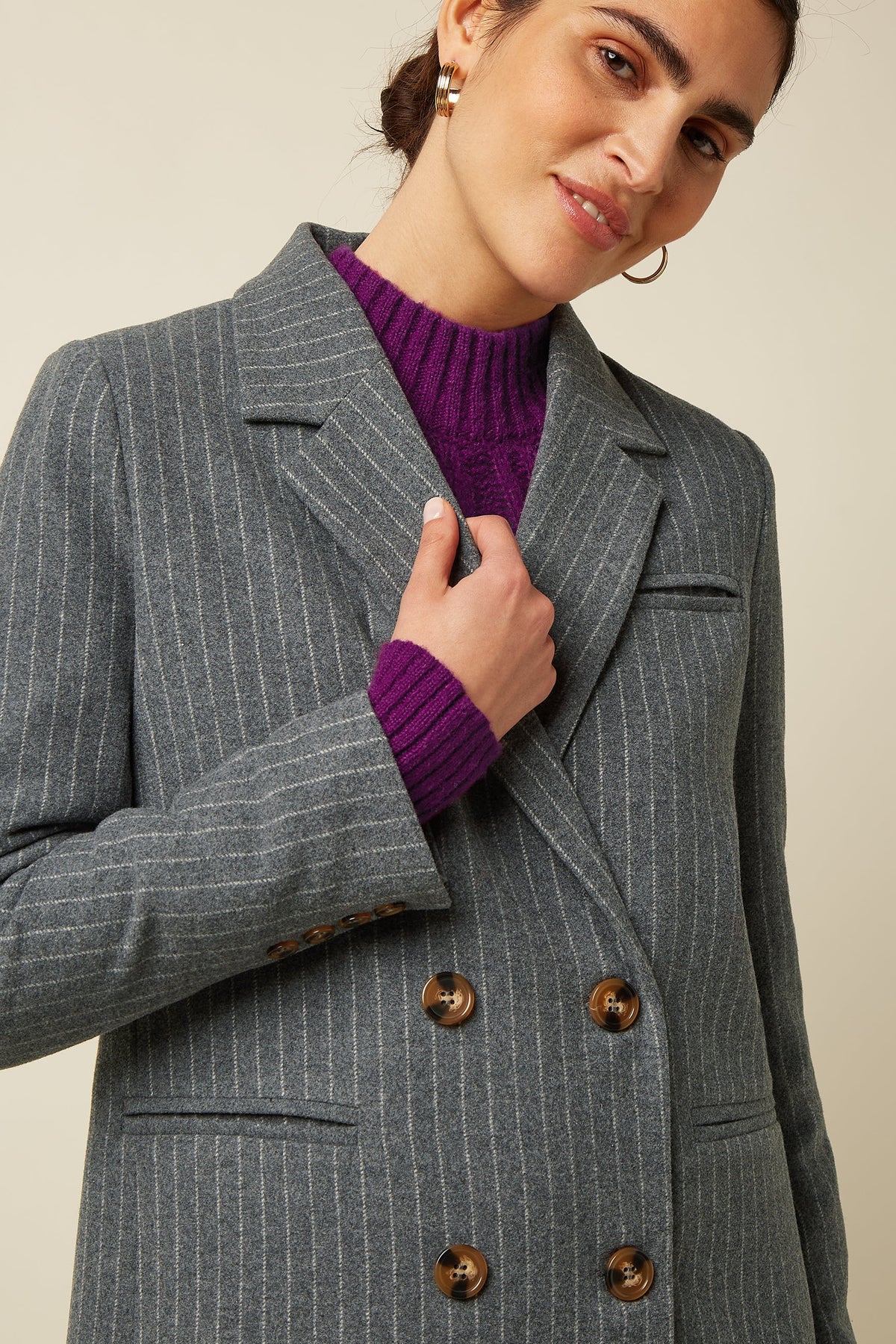 Brando Stripe Ullardrakt /með vesti