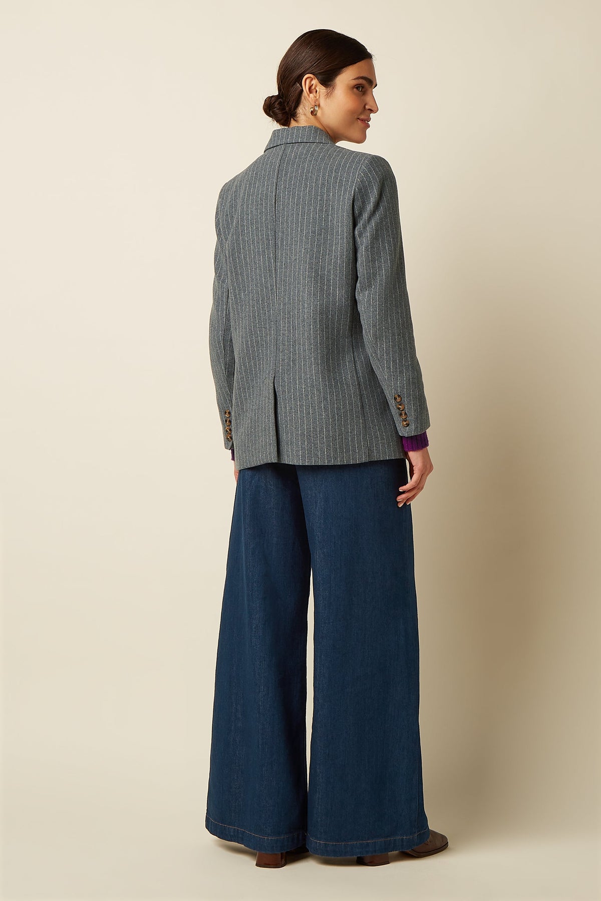 Brando Stripe Ullardrakt /með vesti