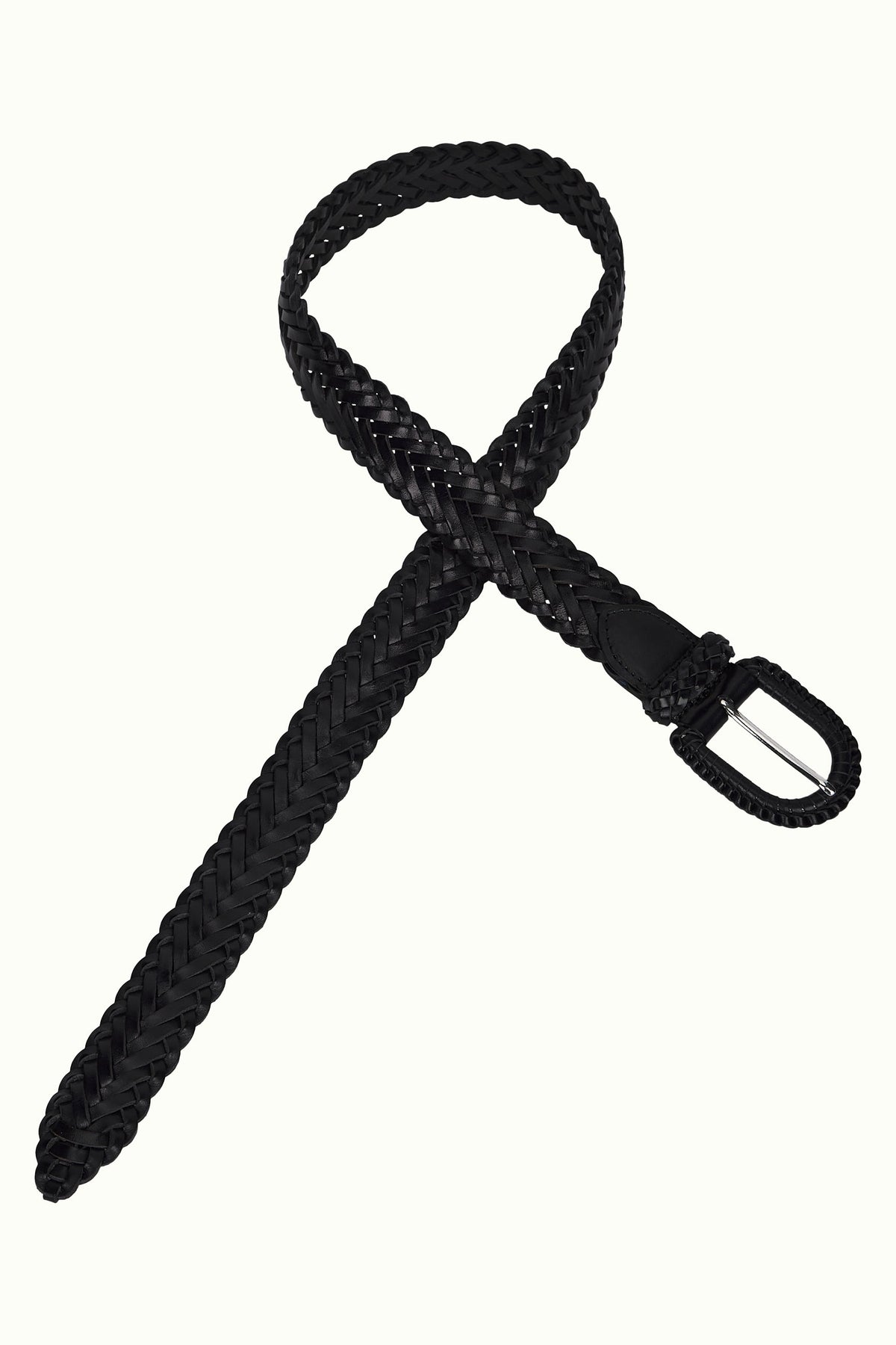 Wide Braid Leðurbelti