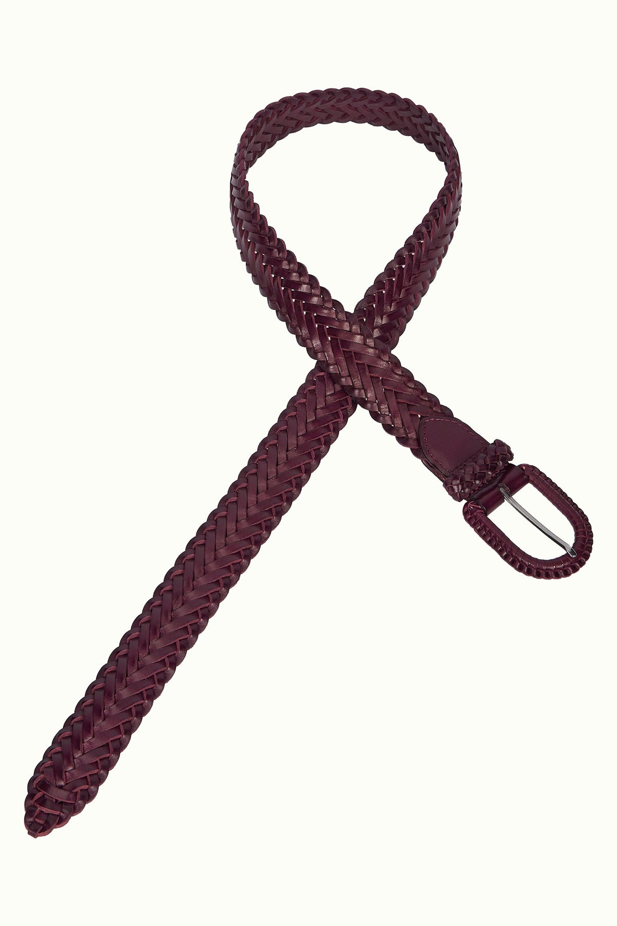 Wide Braid Leðurbelti
