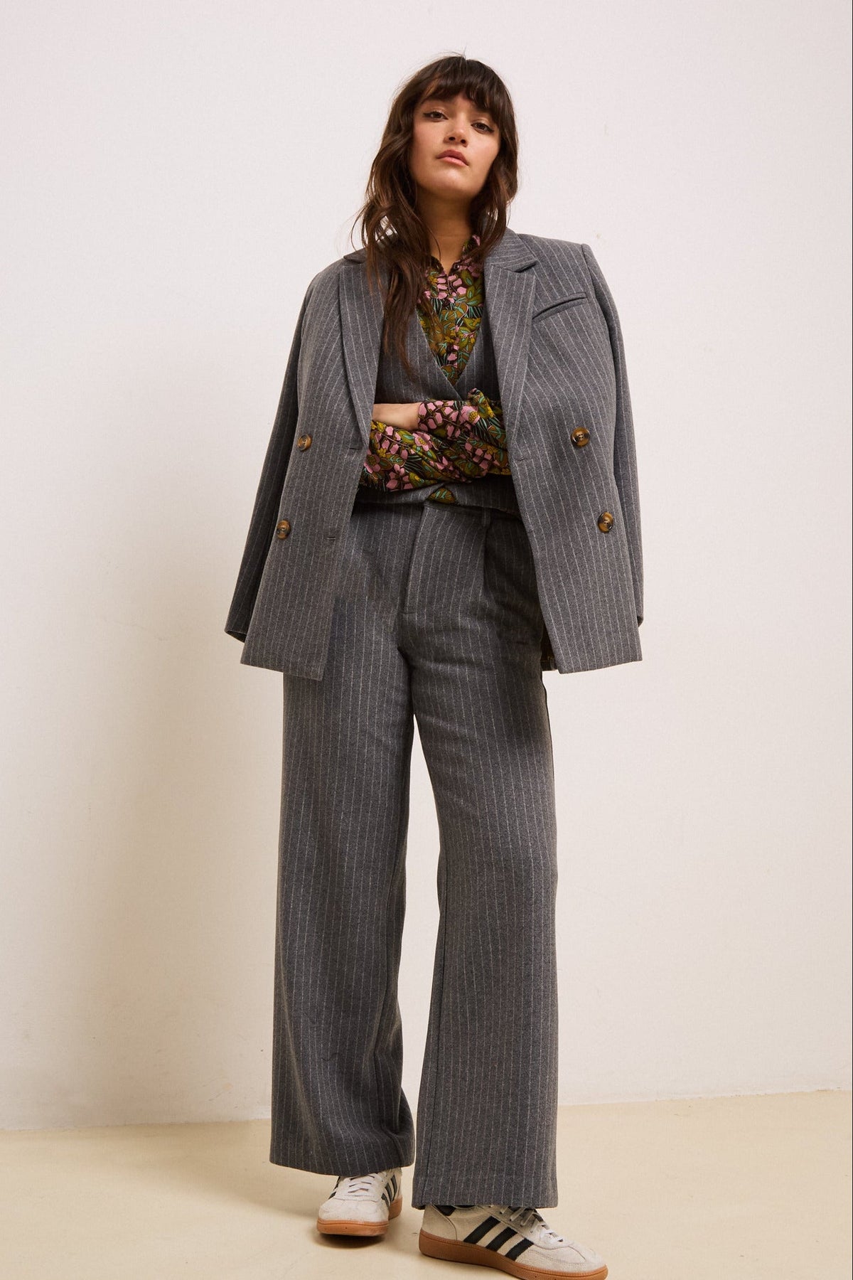 Brando Stripe Ullardrakt /með vesti